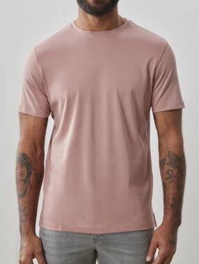 Robert Barakett Basic Short Sleeve Tee in Rust 100% Pima Cotton